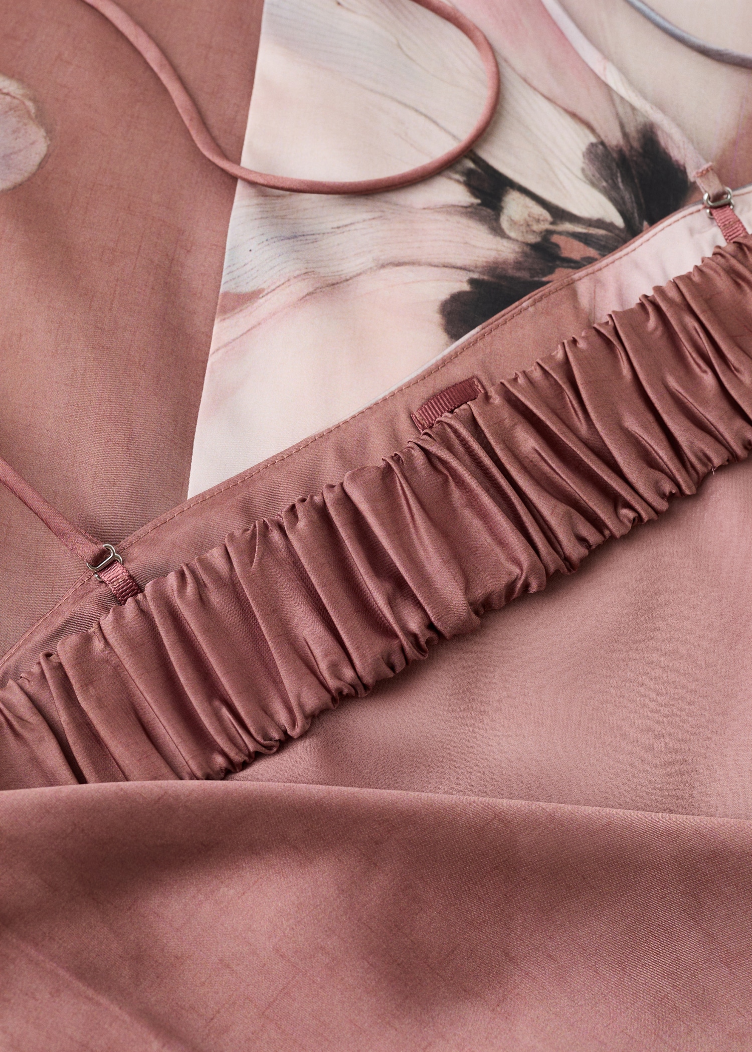 Strapless floral dress - Details of the article 0